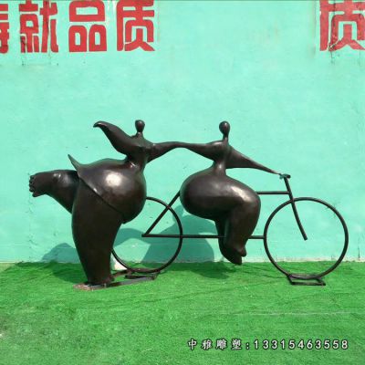 铜雕户外运动人物