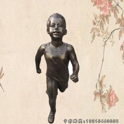 公园铜雕玩耍儿童