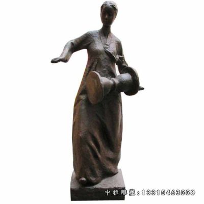 铜雕广场人物