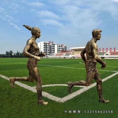 户外铜雕运动人物
