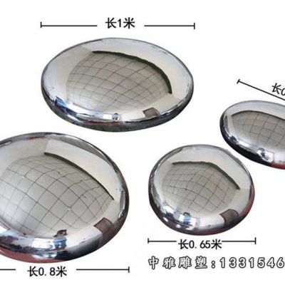 公园不锈钢鹅卵石雕塑