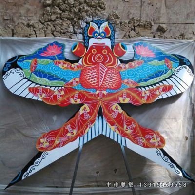 仿真不锈钢风筝雕塑