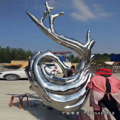 不锈钢景区海浪雕塑