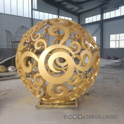 不锈钢公园圆球景观