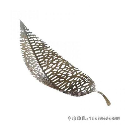 公园不锈钢树叶雕塑