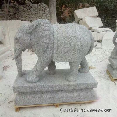 石雕招财大象雕塑