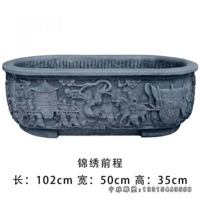 石雕花园花盆景观