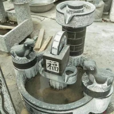 仿古石雕流水池