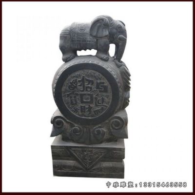 石雕门口大象抱鼓石