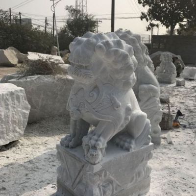 石雕狮子动物雕塑
