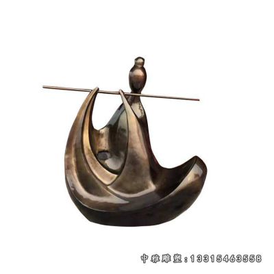 铜雕广场抽象人物