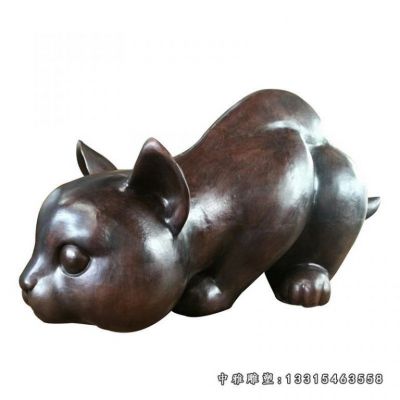 铜雕动物小猫雕塑