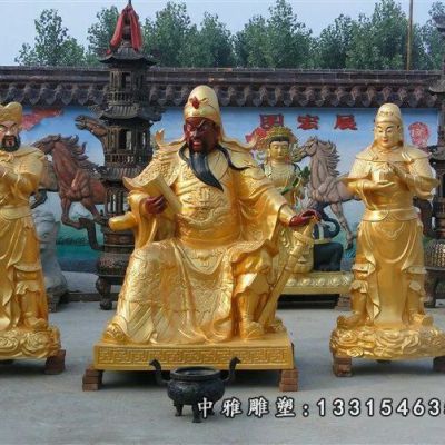 铜雕历史人物关公