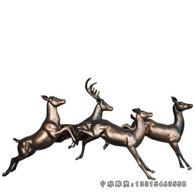 铜雕动物小鹿雕塑