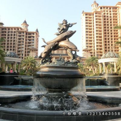 铜雕公园喷泉雕塑