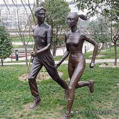 铜雕户外运动人物