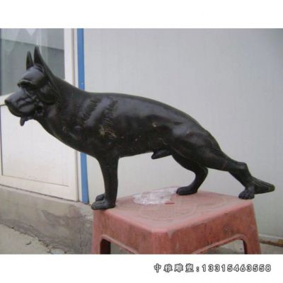 看门铜雕小狗摆件