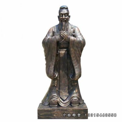 历史人物铜雕孔子
