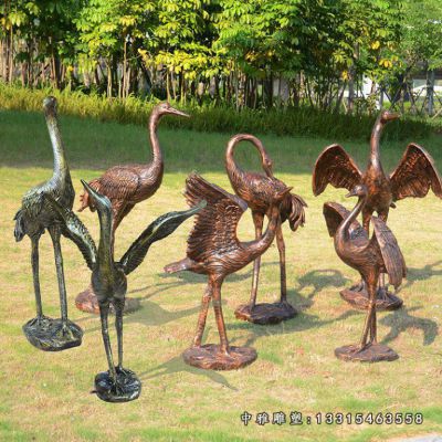 仙鹤铜雕动物