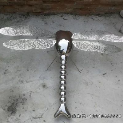 动物蜻蜓不锈钢摆件
