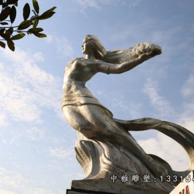 不锈钢广场嫦娥雕塑