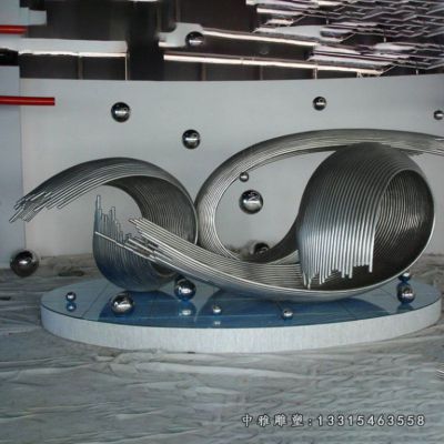 海浪景观不锈钢摆件