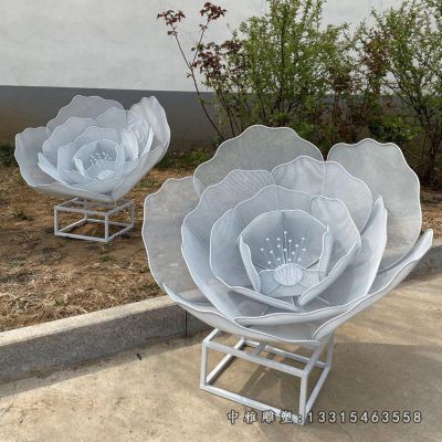 不锈钢景观花摆件