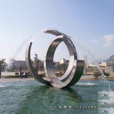 喷泉景观不锈钢雕塑