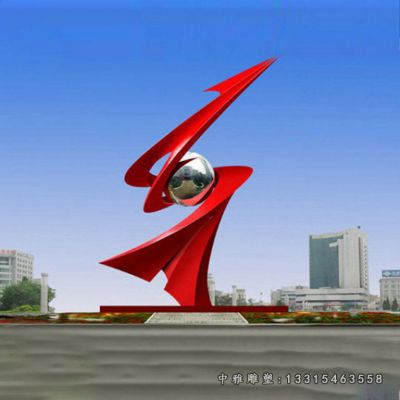 不锈钢企业标志雕塑