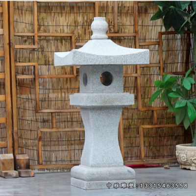 石雕日式灯雕塑