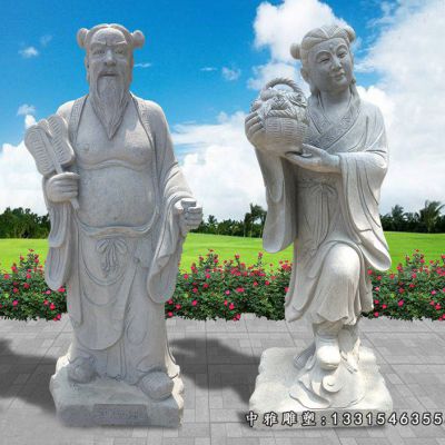 石雕神话人物八仙雕塑