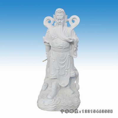 石雕武财神关公