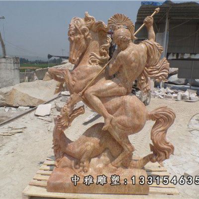 石雕广场西方人物