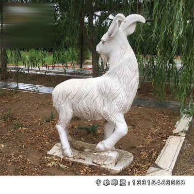石雕公园羊摆件
