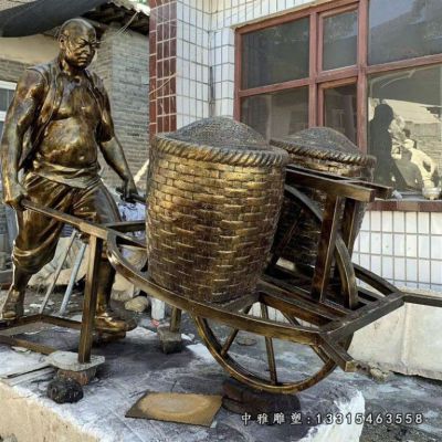 广场铜雕搬运工