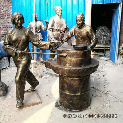 铜雕民俗人物雕塑