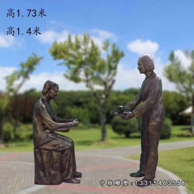 公园铜雕孝道人物雕塑