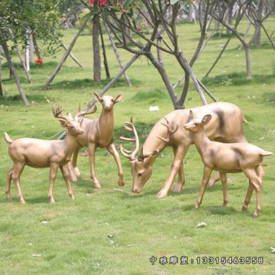 动物小鹿铜雕