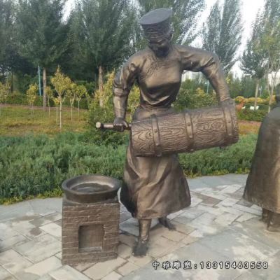 少数民族铜雕人物雕塑