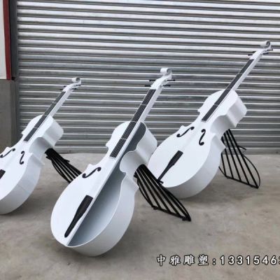 乐器提琴不锈钢雕塑