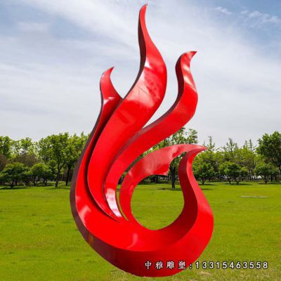 不锈钢烤漆凤凰雕塑