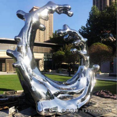 不锈钢海浪景观雕塑