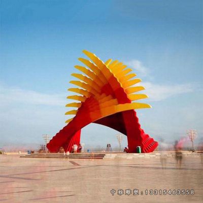 大型不锈钢拱门雕塑