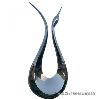 抽象天鹅不锈钢雕塑