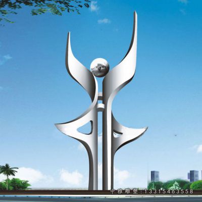 校园不锈钢景观雕塑