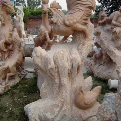 公园石雕十二生肖