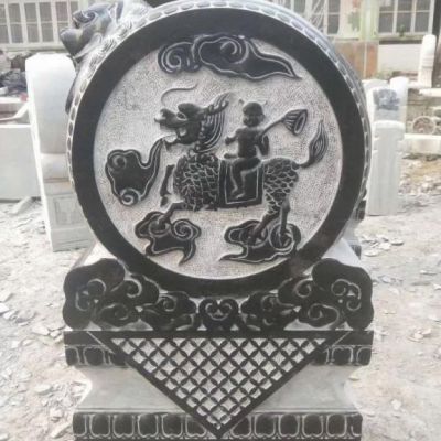 仿古石雕抱鼓石