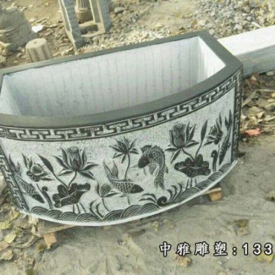 仿古石雕水缸