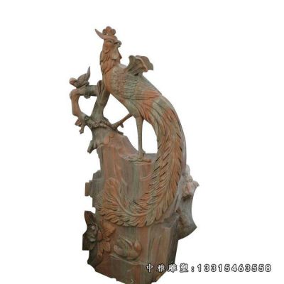 开屏石雕孔雀雕塑