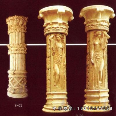 广场石雕罗马柱雕塑